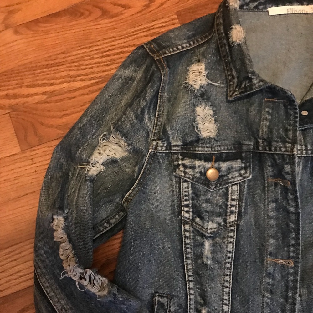 Destructed Denim Jacket - Picture 2 of 8